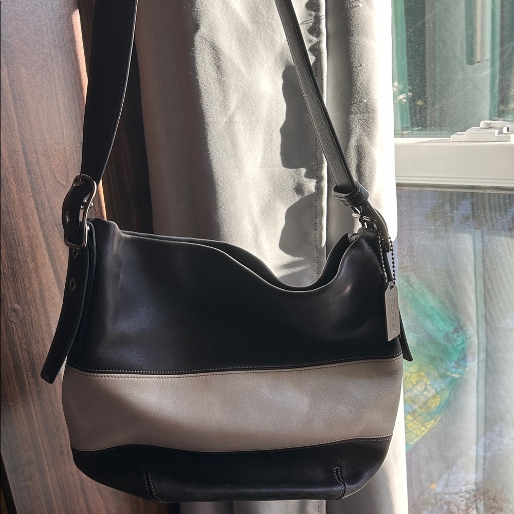 Coach limited edition Rugby Bag Black/Navy and White Shoulder Bag